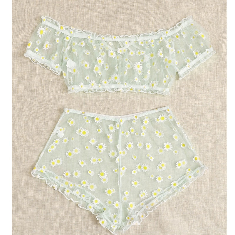 Set lencería floral