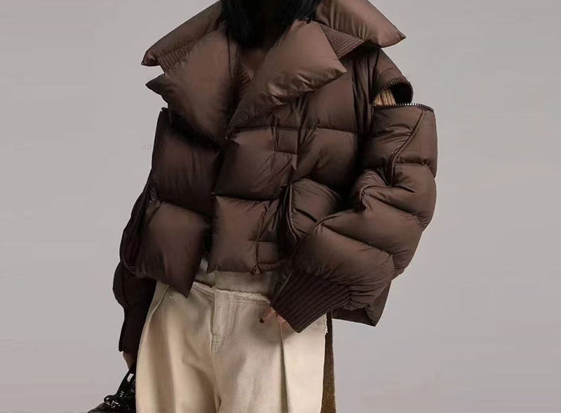 Puffer con hebilla magnética