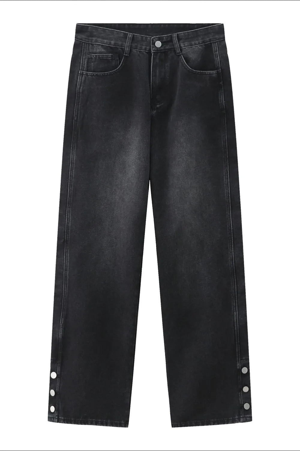 Jeans baggy botón