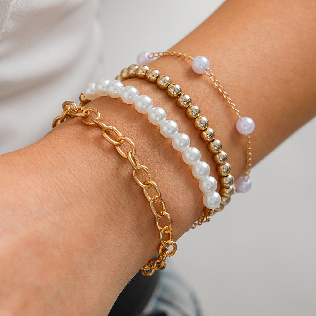 Pulsera perlas/cadena