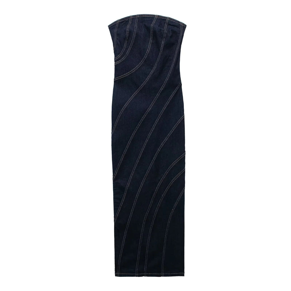 Vestido Denim off shoulder