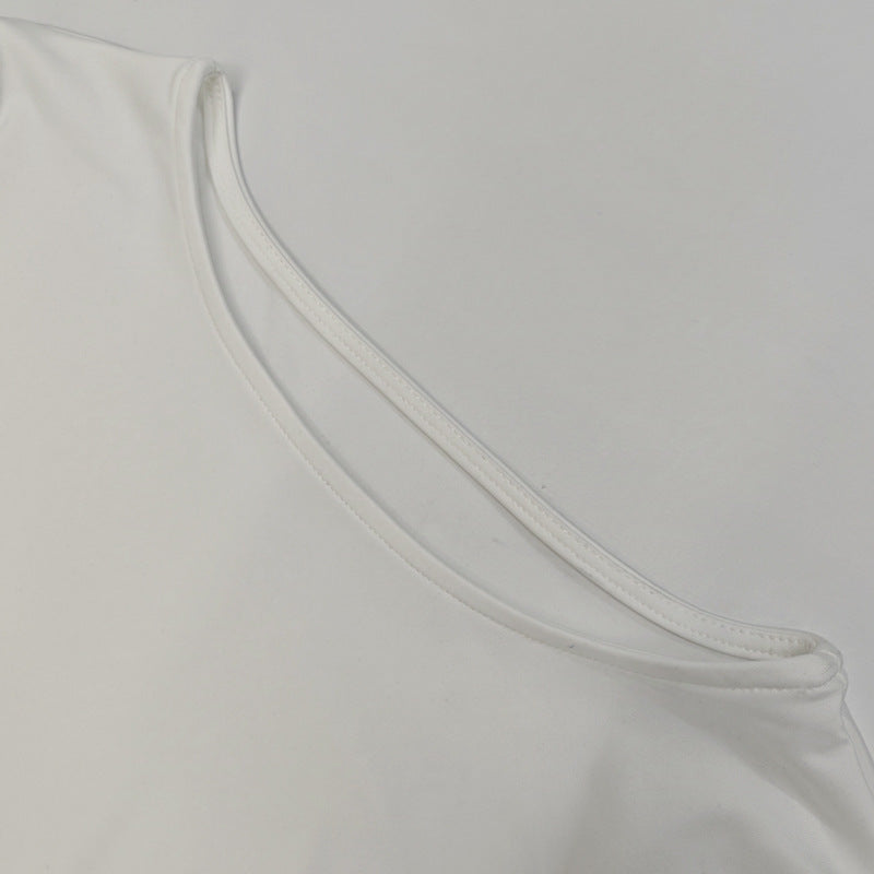 VESTIDO MINI DRAPEADO VOLANTES