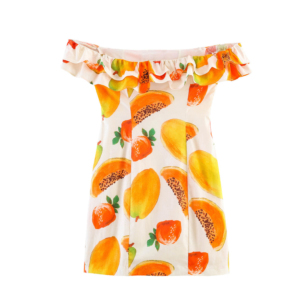 Vestido mini off-shoulder
