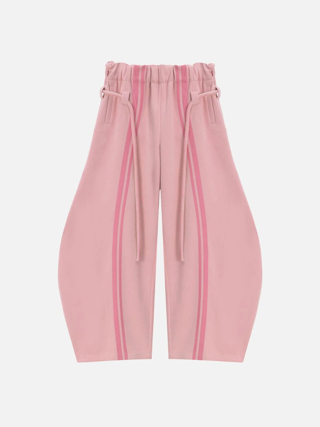 PANTALÓN BARREL COMBINADO RAYAS