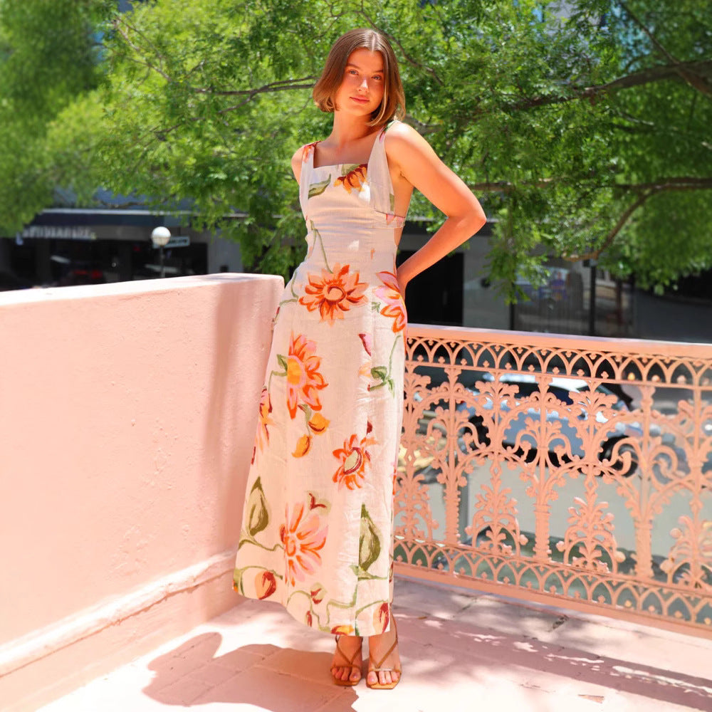 Vestido maxi floral