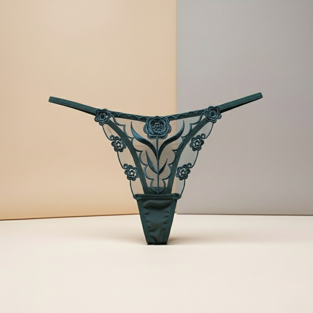 Tanga encaje floral