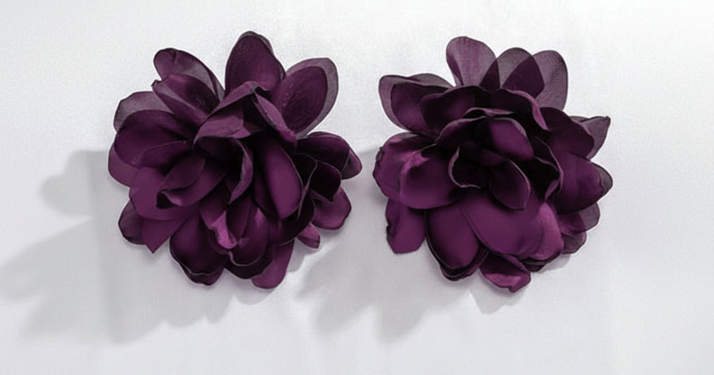 Pendiente maxi flor