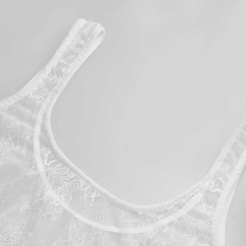 Vestido slip encaje