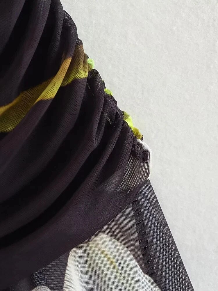 Vestido hombros corsetero