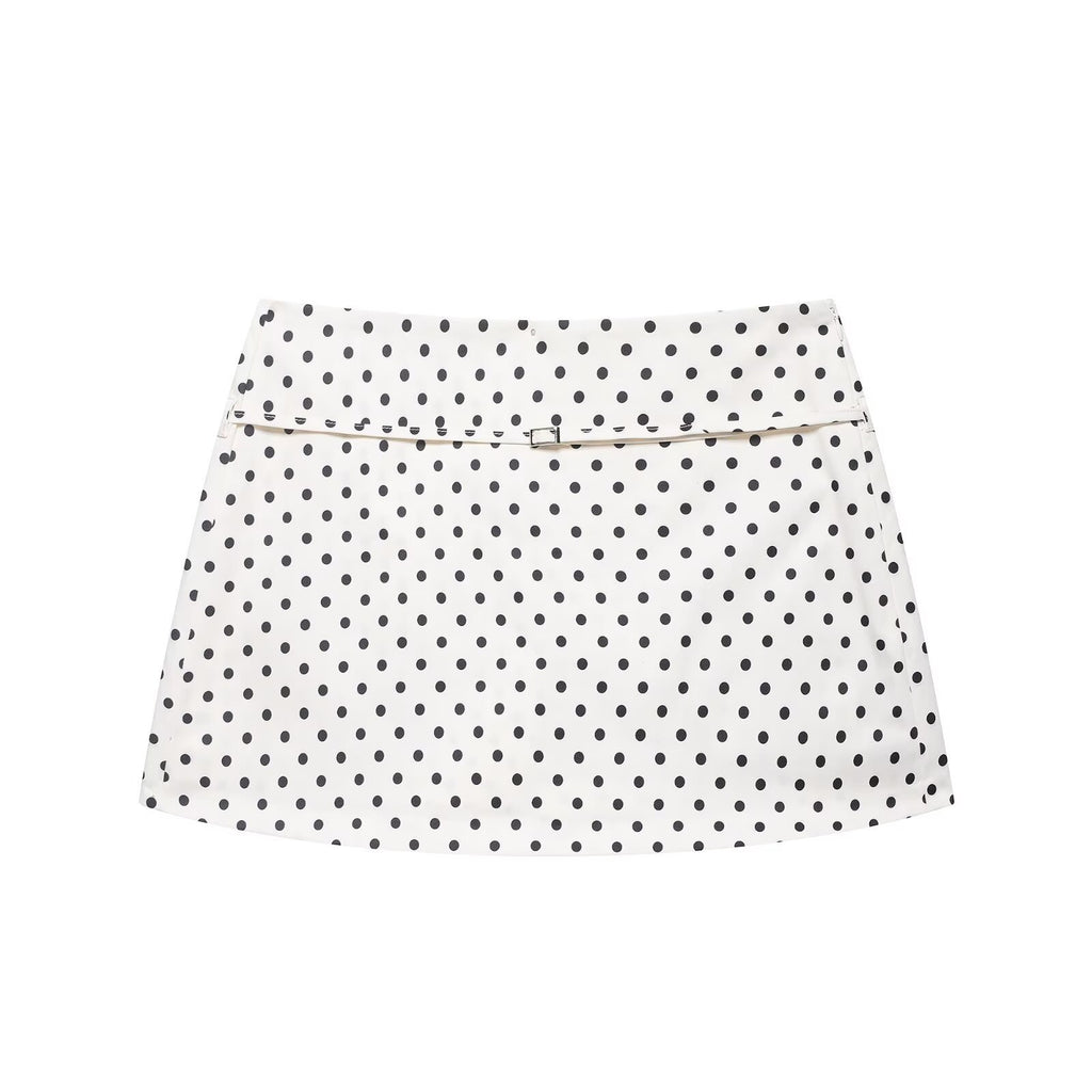 Minifalda lunares evasé