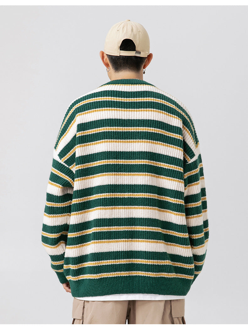 Suéter color-block rayas