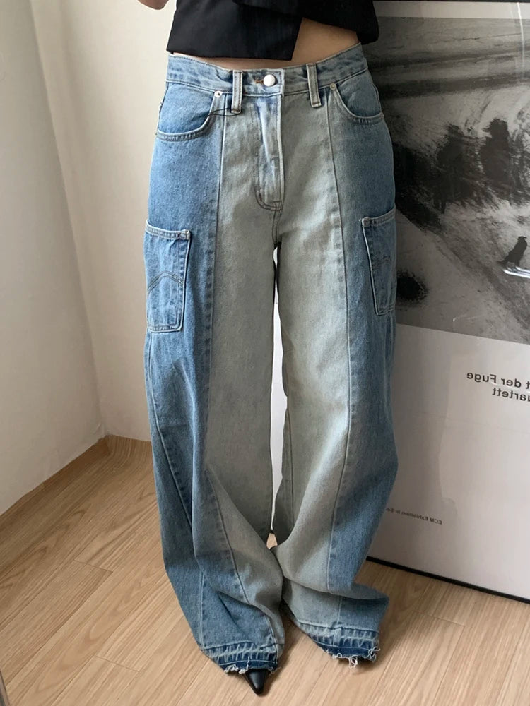 Jeans mezclilla patchwork