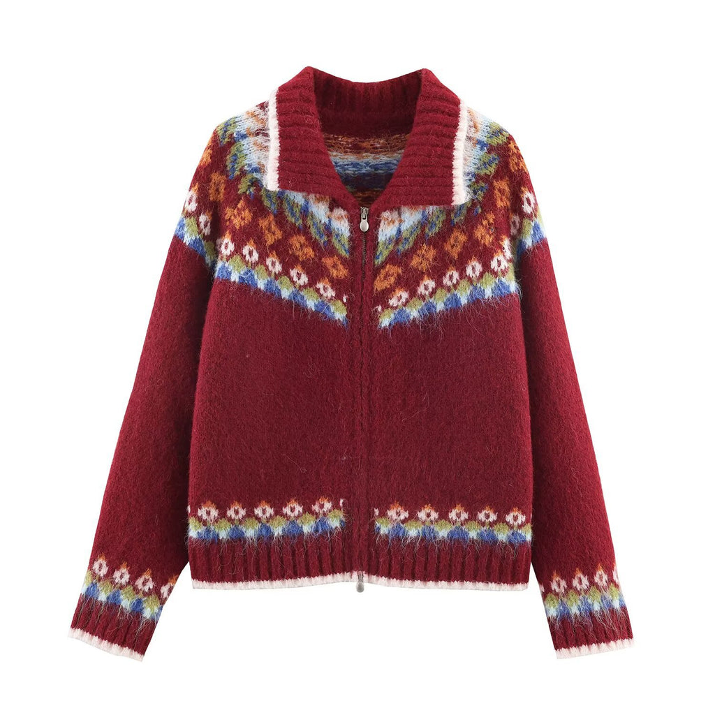 Chaqueta punto jacquard