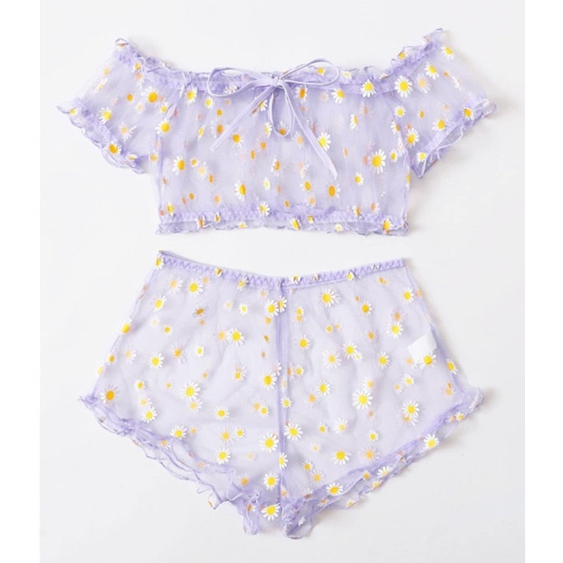 Set lencería floral