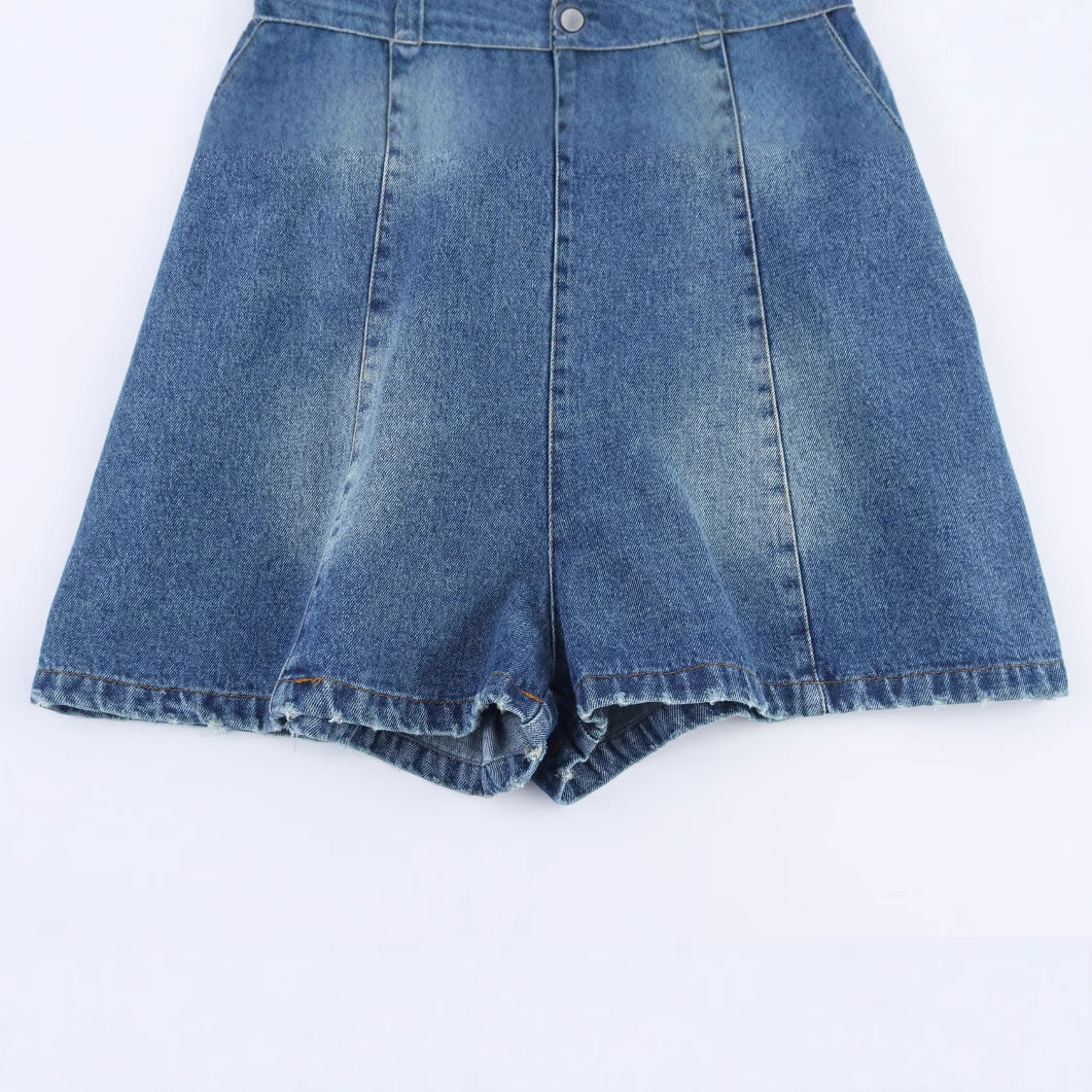 Mono denim halter