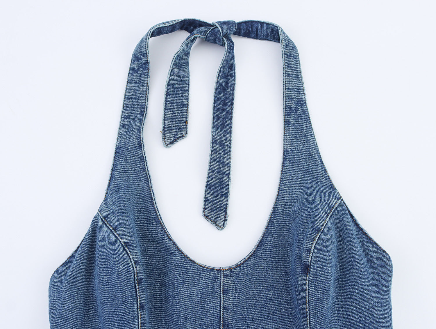 Mono denim halter