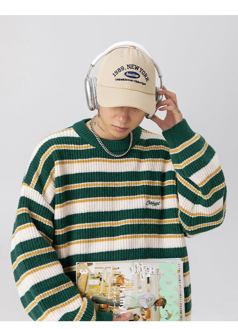 Suéter color-block rayas