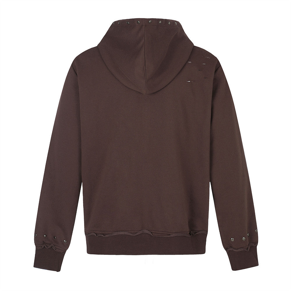 SUDADERA GRÁFICA TACHAS CREMALLERA