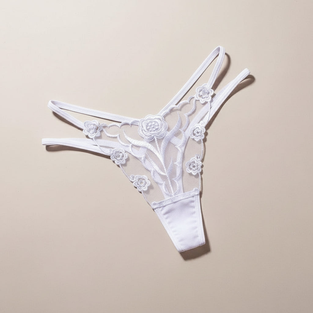 Tanga encaje floral