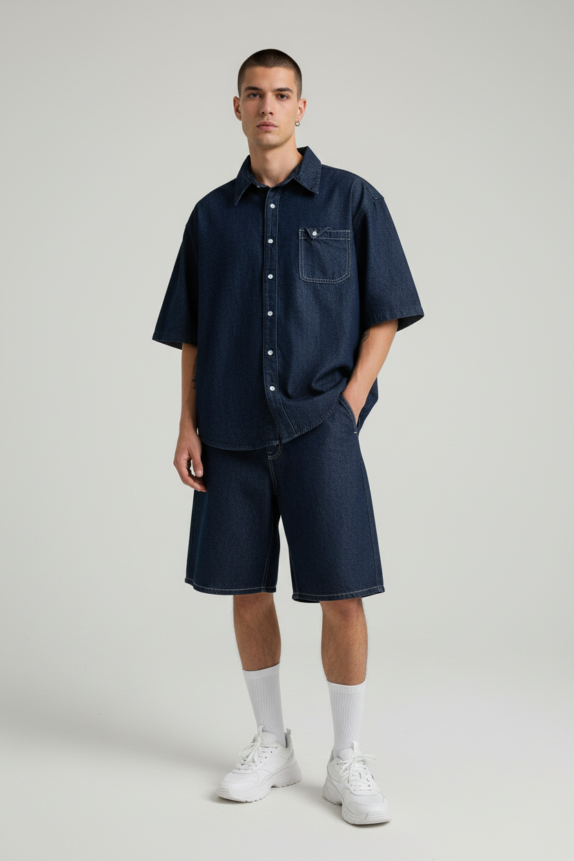 Camisa denim loose-fit