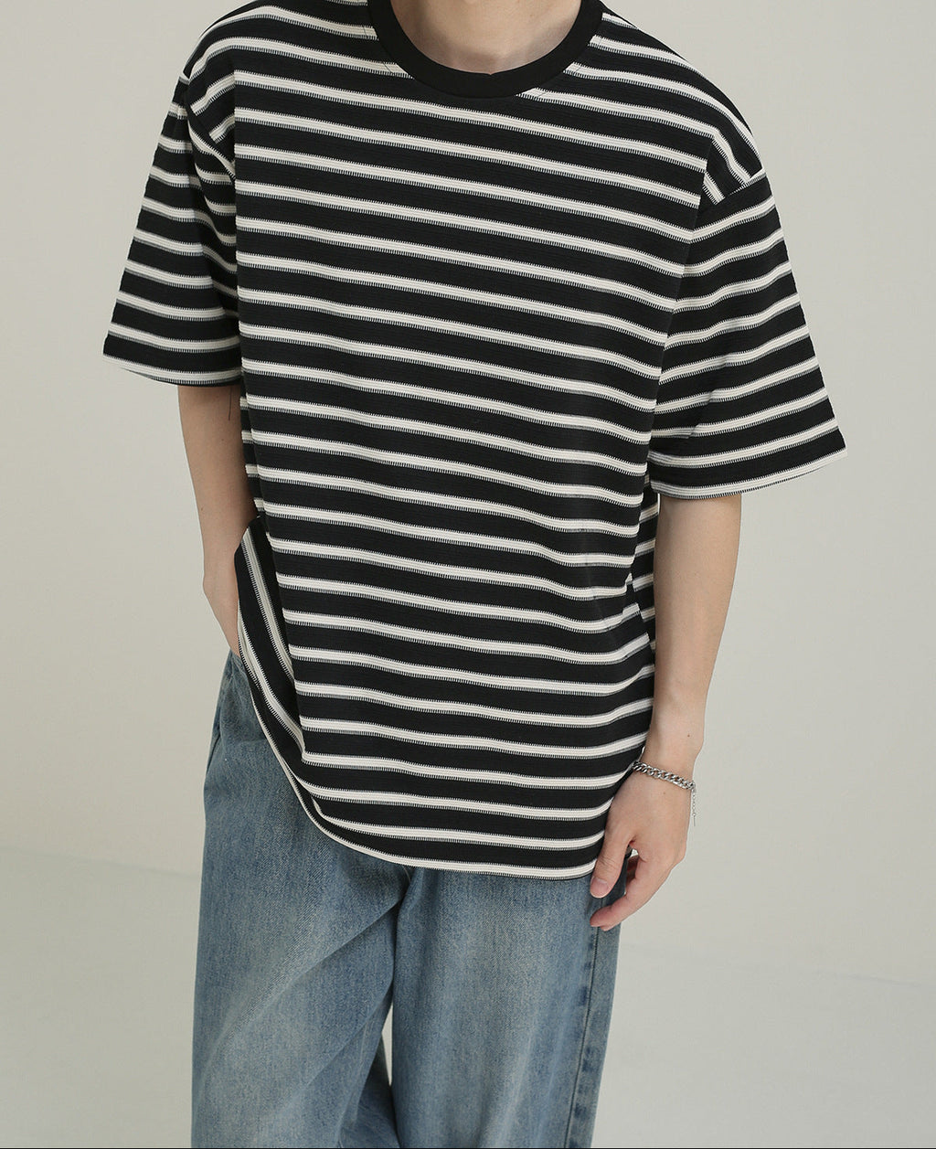 Camiseta oversize rayas