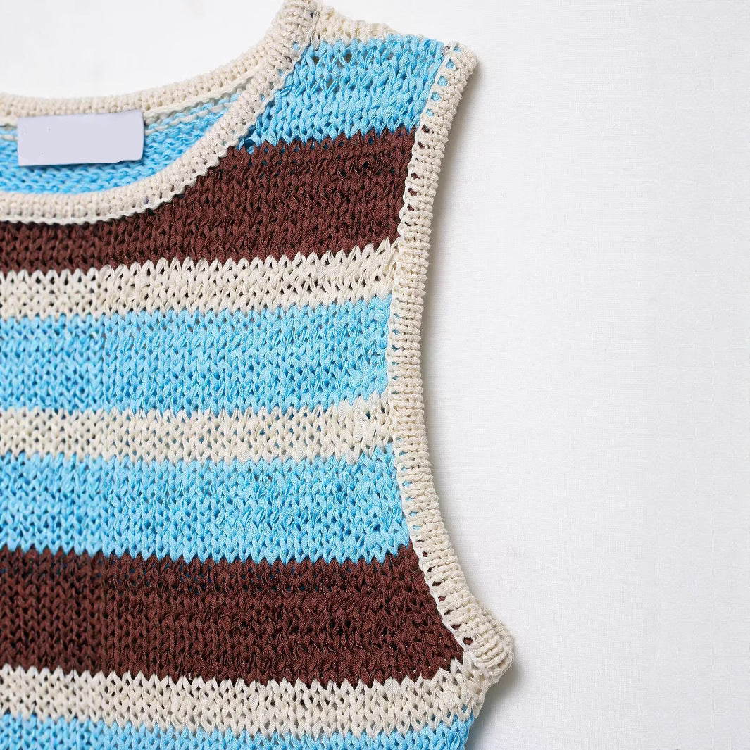 Top de punto sleeveless