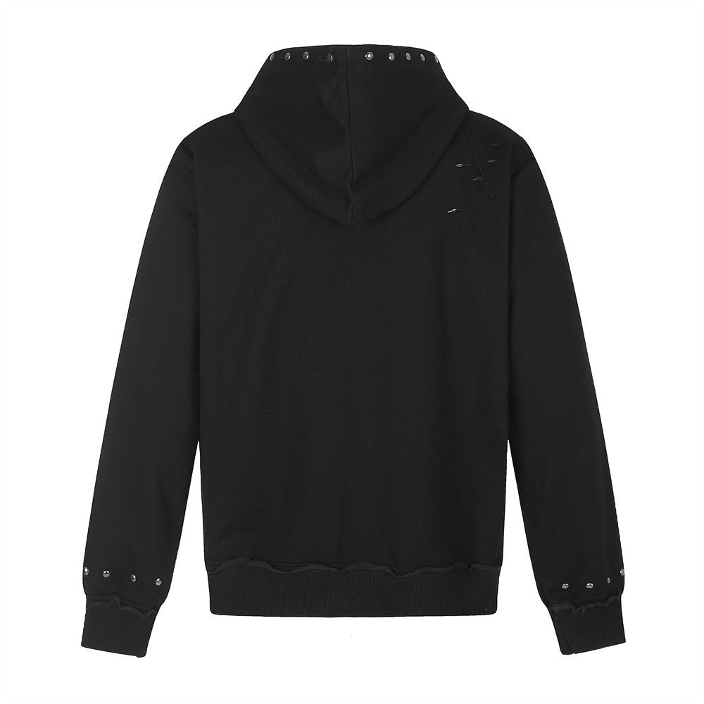 SUDADERA GRÁFICA TACHAS CREMALLERA