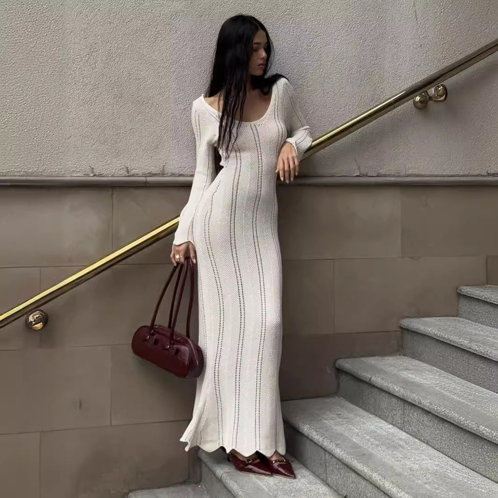 Vestido maxi punto