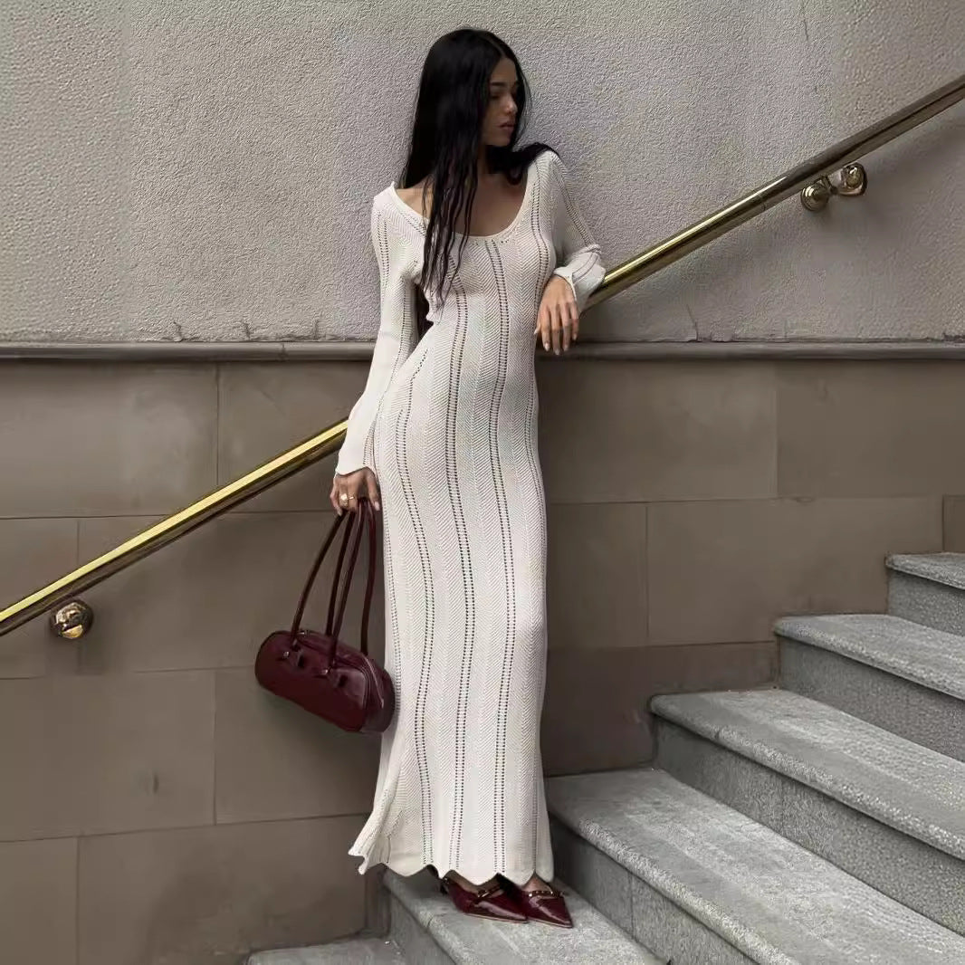 Vestido maxi punto