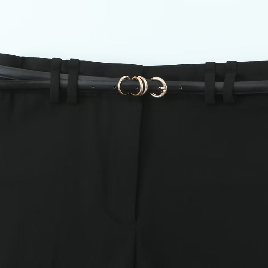 PANTALÓN CAPRI RECTO CINTURÓN