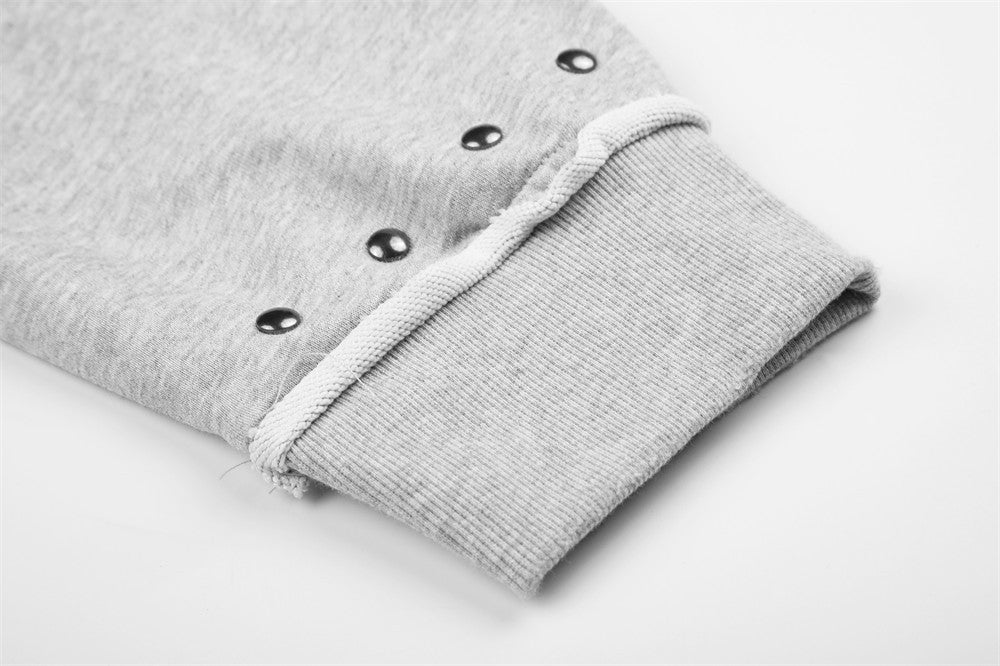 SUDADERA GRÁFICA TACHAS CREMALLERA