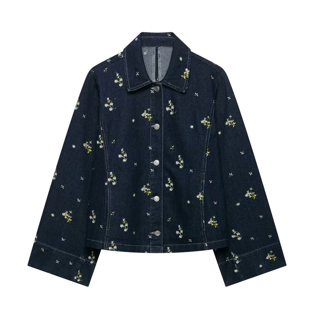 CAZADORA DENIM BORDADA