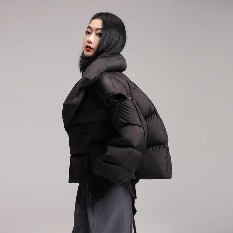 Puffer con hebilla magnética