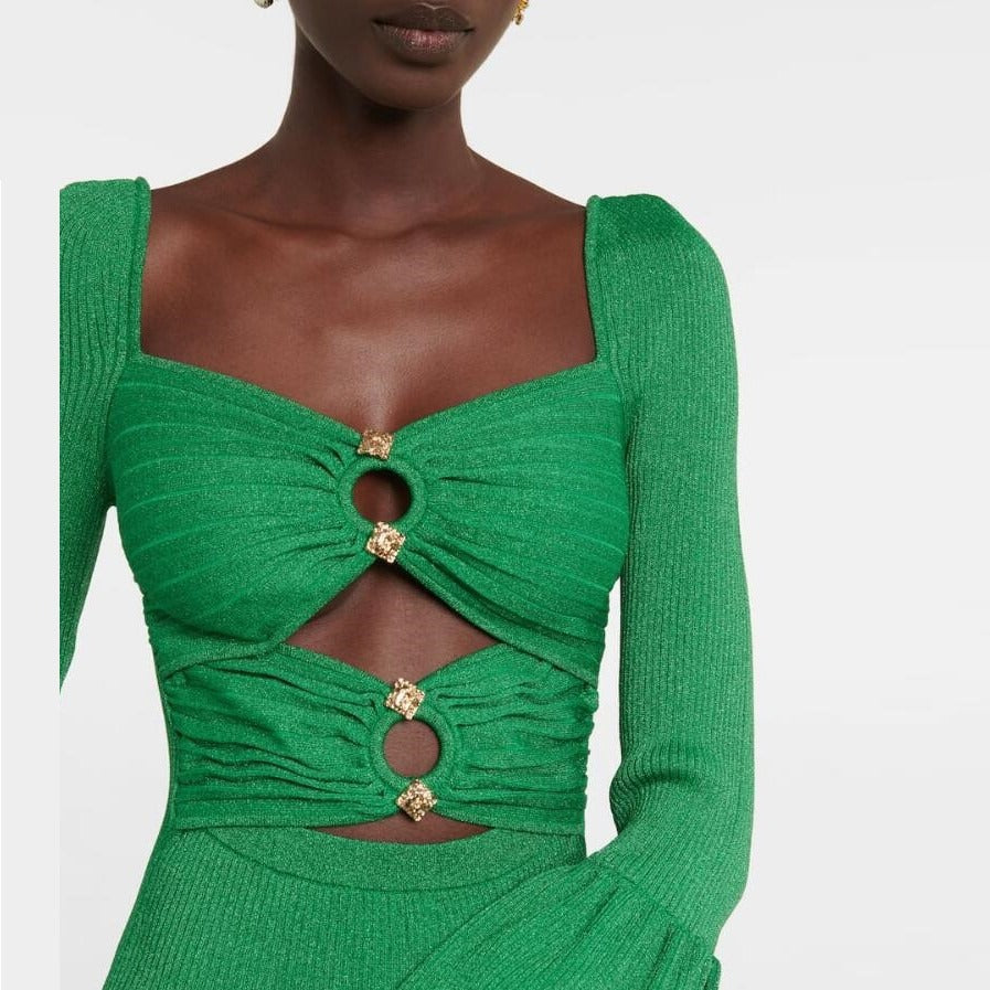 Vestido manga campana