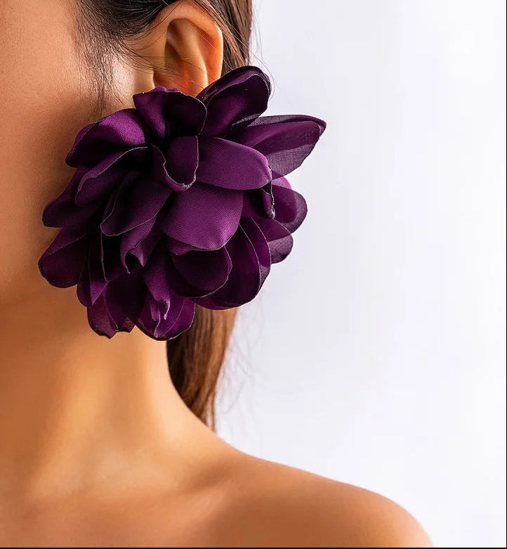 Pendiente maxi flor