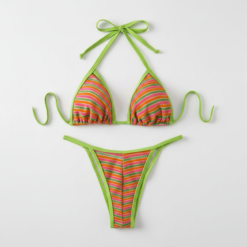 Bikini retro stripes