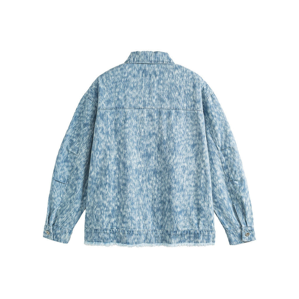 CAZADORA DENIM OVERSIZE VETEADA