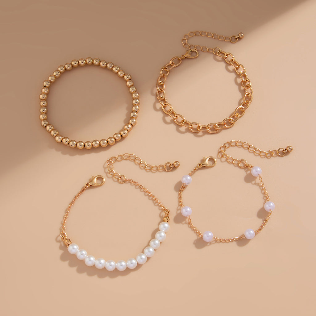 Pulsera perlas/cadena