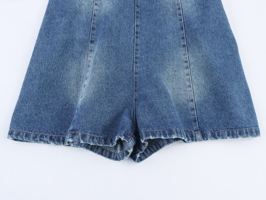Mono denim halter
