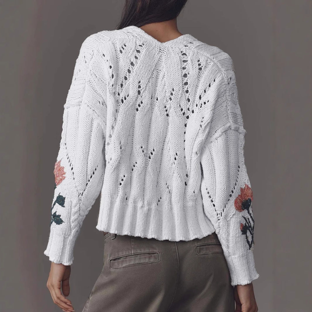 Jersey punto bordado