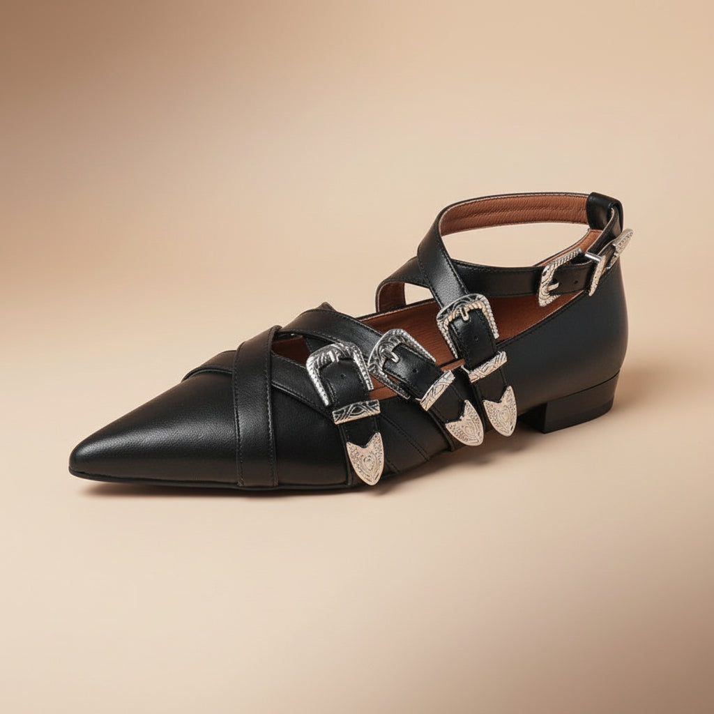 Zapato plano hebilla