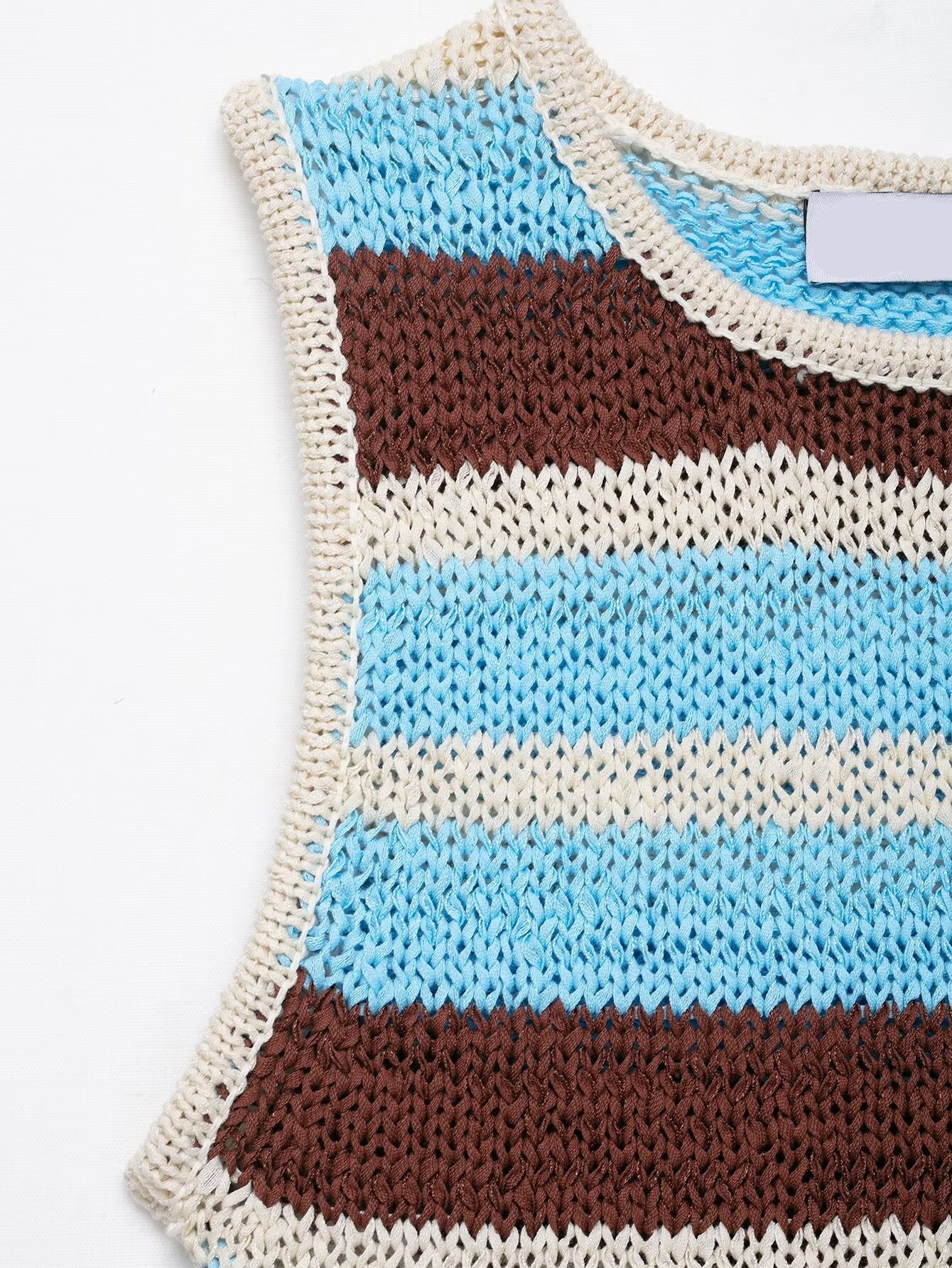 Top de punto sleeveless
