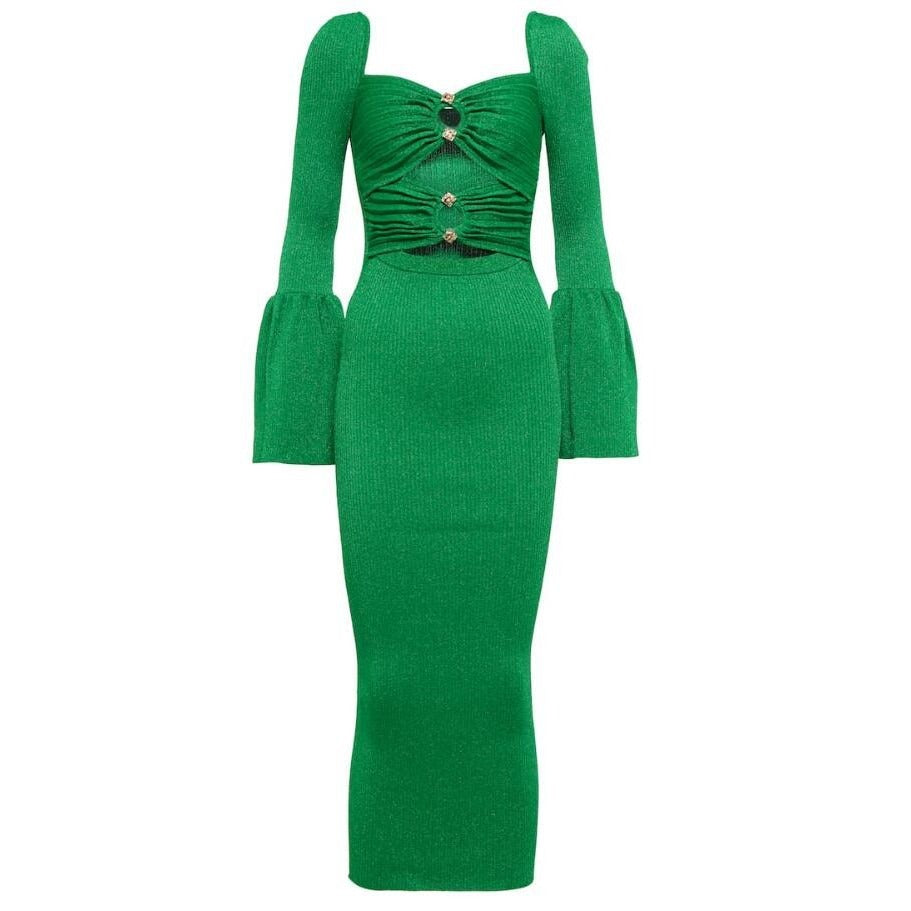 Vestido manga campana