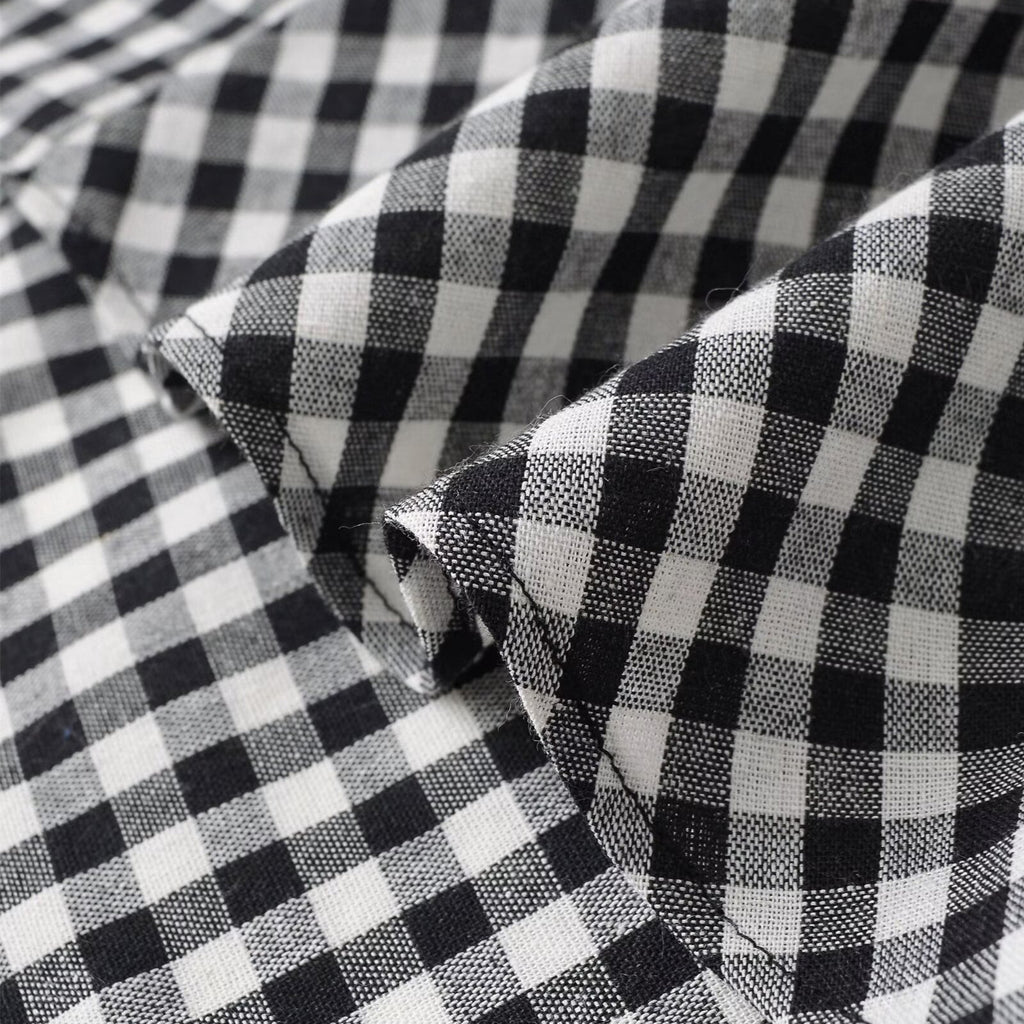 Falda vichy drapeada