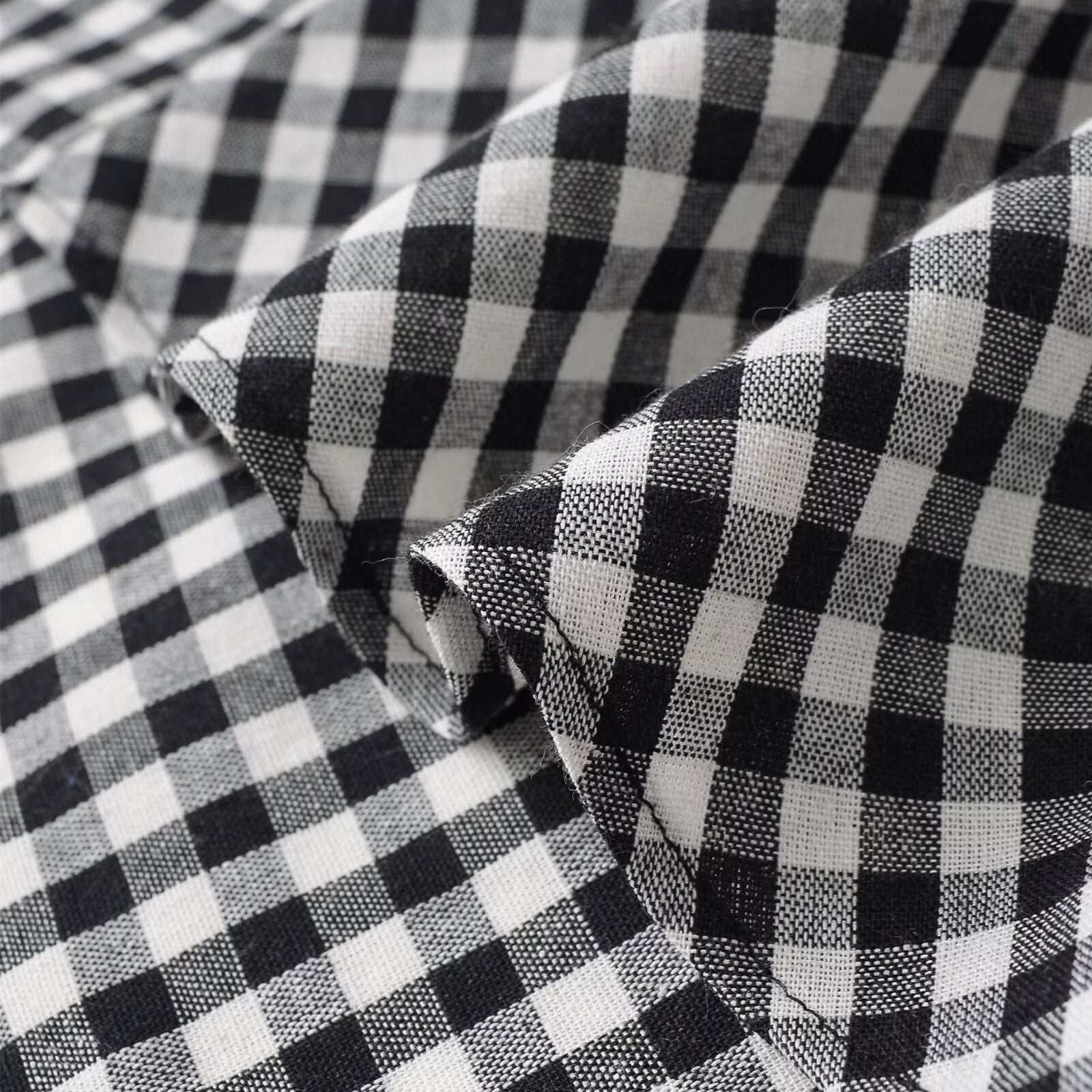 Falda vichy drapeada