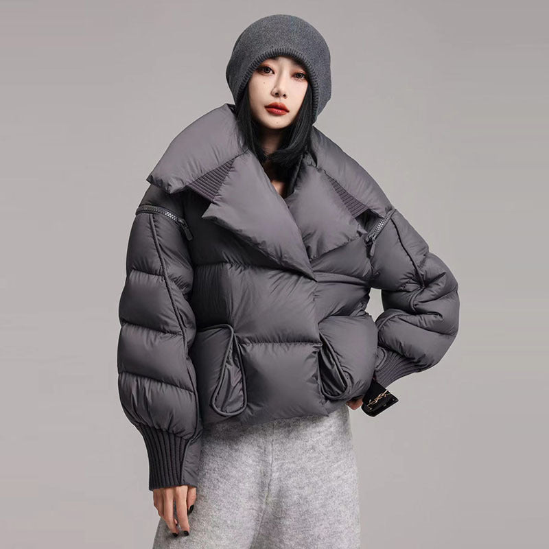 Puffer con hebilla magnética