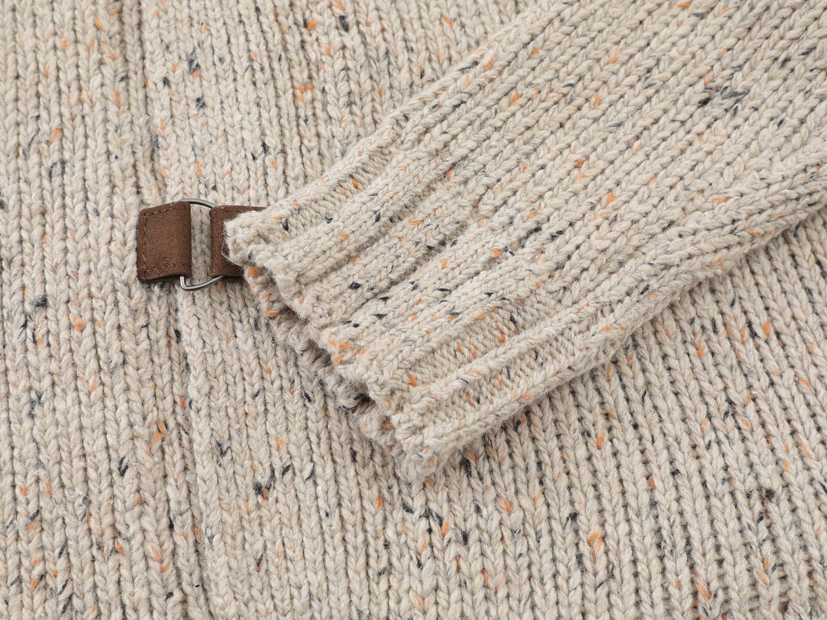 CHAQUETA PUNTO MOTEADO HEBILLAS