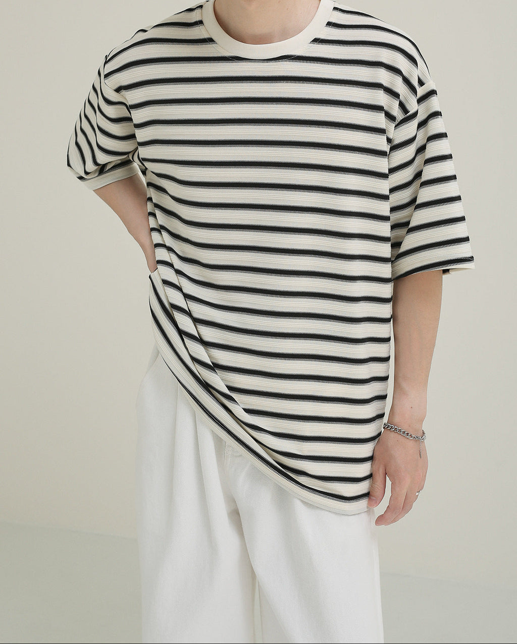 Camiseta oversize rayas