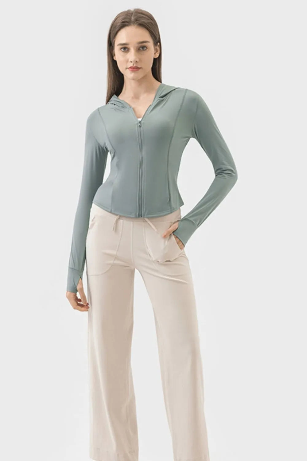 Sudadera zip up mitón