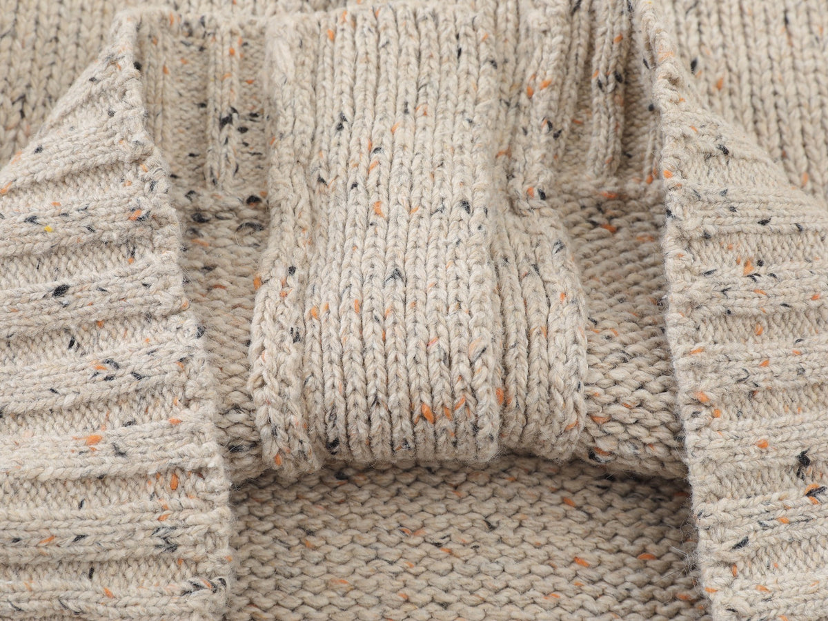 CHAQUETA PUNTO MOTEADO HEBILLAS